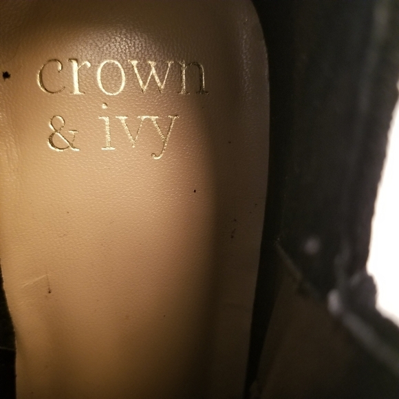 Crown and Ivy Black Suede Ankle Booties  Size 6.5 M - Picture 5 of 9